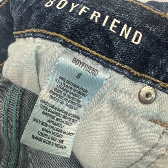 Aeropostale Womens Boyfriend Denim Size 8 Shorts Distressed Cuffed Hem - Picture 5 of 5